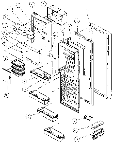 Refrigerator Door Diagram and Parts List for 36761-P1135802W  Amana Refrigerator