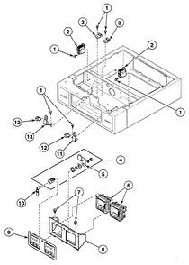 Control Panel Diagram and Parts List for SSEY17LF  Speed Queen Dryer