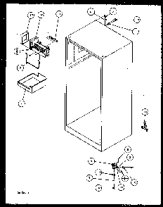 Icemaker Diagram and Parts List for 85161W-P1117111WW  Amana Refrigerator