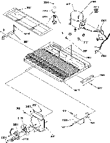 Machine Compartment Diagram and Parts List for SPD25TL-P1303505WL  Amana Refrigerator