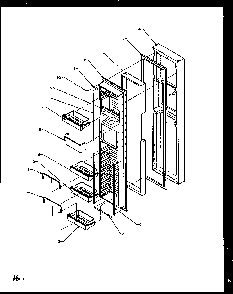 Freezer Door Diagram and Parts List for SZD27NL-P1162410WL  Amana Refrigerator