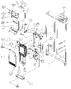 Evaporator And Air Handling Diagram and Parts List for 36051-P1122003W  Amana Refrigerator