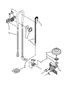 Fill, Drain And Overfill Parts Diagram and Parts List for MDB5969SDH2  Maytag Dishwasher