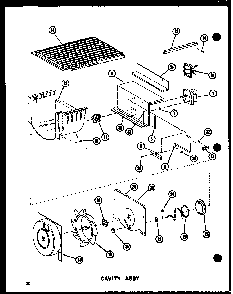 Cavity Assy Diagram and Parts List for SRI19E-L-P74100-5WL  Amana Refrigerator