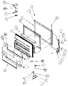 Freezer Door Diagram and Parts List for TS18RB-P1158403W  Amana Refrigerator