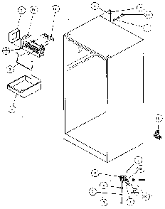 Icemaker / Water Supply Diagram and Parts List for 85171-P1117102W  Amana Refrigerator