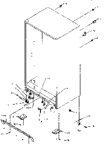 Drain Tube, Rollers And Cabinet Back Diagram and Parts List for SRI20S2E-P1190101WE  Amana Refrigerator