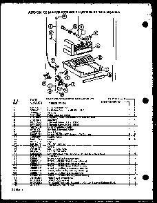 Add On Ice-maker Assembly For Side By Side Models Diagram and Parts List for 36531W-P1121901WW  Amana Refrigerator