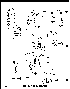 Ram + Drive Screw Assembly Diagram and Parts List for SMC-1-C P18011-3TC Amana Trash Compactor