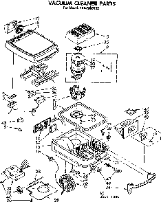 Base Assembly Diagram and Parts List for 1162399182  Kenmore Canister Vacuum