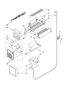 Icemaker Parts Diagram and Parts List for JCD2395WES00  Jenn-Air Refrigerator