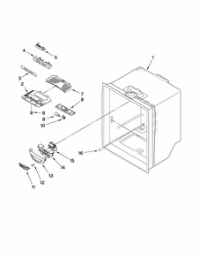Refrigerator Liner Parts Diagram and Parts List for GB5525PEAS4  Maytag Refrigerator