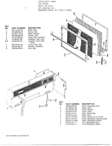 Gas Range Diagram and Parts List for CF9627-439RQ  Hardwick Range