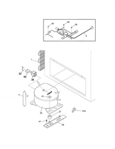 System Diagram and Parts List for CFCH15LW4  Crosley Freezer