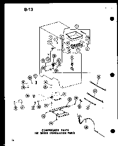 Compressor Parts Ice Maker Installation Parts Diagram and Parts List for SRI22E-1-C-P74870-26WC  Amana Refrigerator