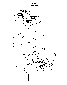 Top/Drawer Diagram and Parts List for 79092459910  Kenmore Range