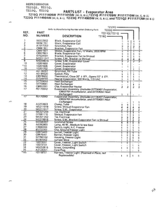 Evaporator Area Page 2 Diagram and Parts List for TZ21Q  Amana Refrigerator