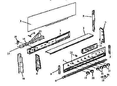 Control Panel Diagram and Parts List for ARR633WW-P1130992NE  Amana Range
