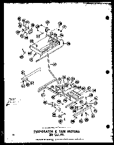 Evaporator & Fan Motors 20 Cu. Ft. Diagram and Parts List for T16J-P60236-9W  Amana Refrigerator