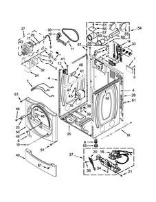 Cabinet Parts Diagram and Parts List for MDG25PNBGW0  Maytag Dryer