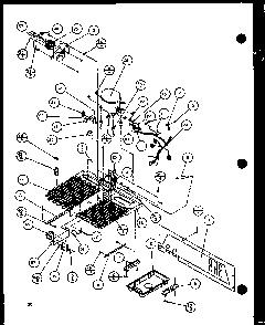 Section 1 Diagram and Parts List for 36088-P11108702W  Amana Refrigerator