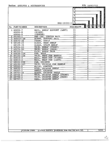 Shelves And Accessories Page 2 Diagram and Parts List for 19153-1  Admiral Refrigerator