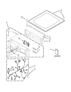 Top And Console Parts Diagram and Parts List for MGD7000XG0  Maytag Dryer
