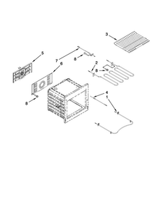Internal Oven Parts Diagram and Parts List for JES9860CCS02  Jenn-Air Range