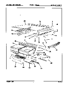 Chest Of Drawers Diagram and Parts List for NT21K9A 9A05C Admiral Refrigerator