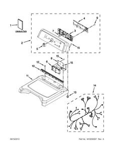 Part Location Diagram of W10613375 Whirlpool BRACKET