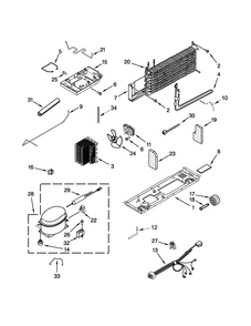 Unit Parts Diagram and Parts List for M8RXCGFXS04  Maytag Refrigerator