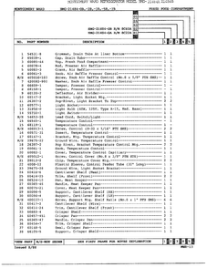 Fresh Food Compartment Page 2 Diagram and Parts List for 21484B  Admiral Refrigerator
