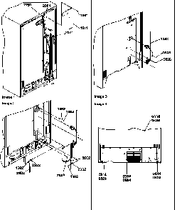 Cabinet Back Diagram and Parts List for 58635-P1317501WE  Amana Refrigerator