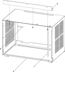 Outer Case Assembly Diagram and Parts List for AAC051STA0  Amana Air Conditioner