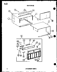 Exterior Parts Diagram and Parts List for 218-5K P67535-7R Amana Air Conditioner