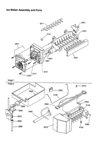 Ice Maker Assemble And Parts Diagram and Parts List for TX18VE-P1301702WE  Amana Refrigerator
