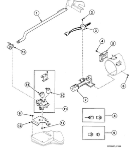 Gas Valve Diagram and Parts List for SSG909QF1124  Speed Queen Dryer