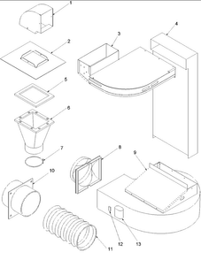 Ventilation Parts Diagram and Parts List for ARDS802E-P1131941NE  Amana Range