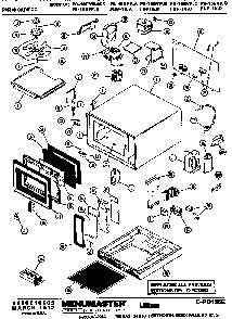 Replacement Parts Diagram and Parts List for FS-10EVP000  Amana Microwave