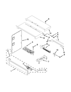 Control Panel Parts Diagram and Parts List for MMW7730DE01  Maytag Microwave