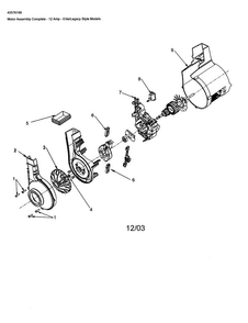 Motor Diagram and Parts List for 43576199  Hoover Upright Vacuum