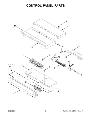 Control Panel Parts Diagram and Parts List for AWO6313SFW02  Maytag Wall Oven