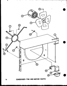 Condenser Fan And Motor Parts 2 Diagram and Parts List for RHQ60-001 P55201-51C Amana Air Conditioner