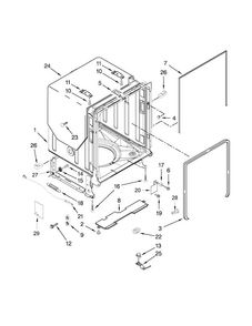 Tub And Frame Parts Diagram and Parts List for JDB8200AWP3  Jenn-Air Dishwasher