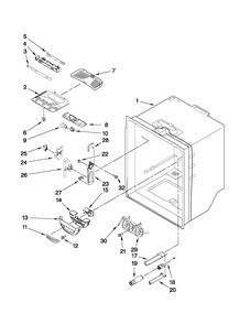 Refrigerator Liner Parts Diagram and Parts List for G32027WEKB4  Maytag Refrigerator