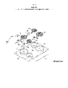 Main Top Diagram and Parts List for 79042502314  Kenmore Range