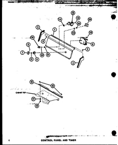 Control Panel And Timer Diagram and Parts List for TAA300 P75751-14W Amana Washer