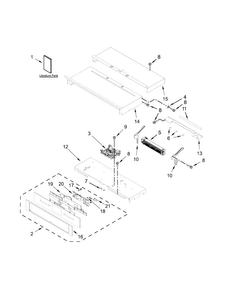 Control Panel Parts Diagram and Parts List for JJW2827DS01  Jenn-Air Wall Oven
