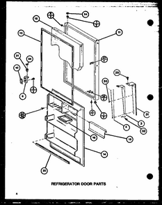 Refrigerator Door Parts (tm16k1/p7791108w) (tm16k1/p7791109w) (tm16k/p7791110w) (tm16k/p7791111w) (tmi16k/p7791112w) (tmi16k/p7791113w) Diagram and Parts List for TM20K-P7791118W  Amana Refrigerator