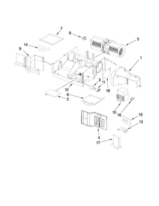Air Flow Parts Diagram and Parts List for AMV1150VAB3  Amana Microwave
